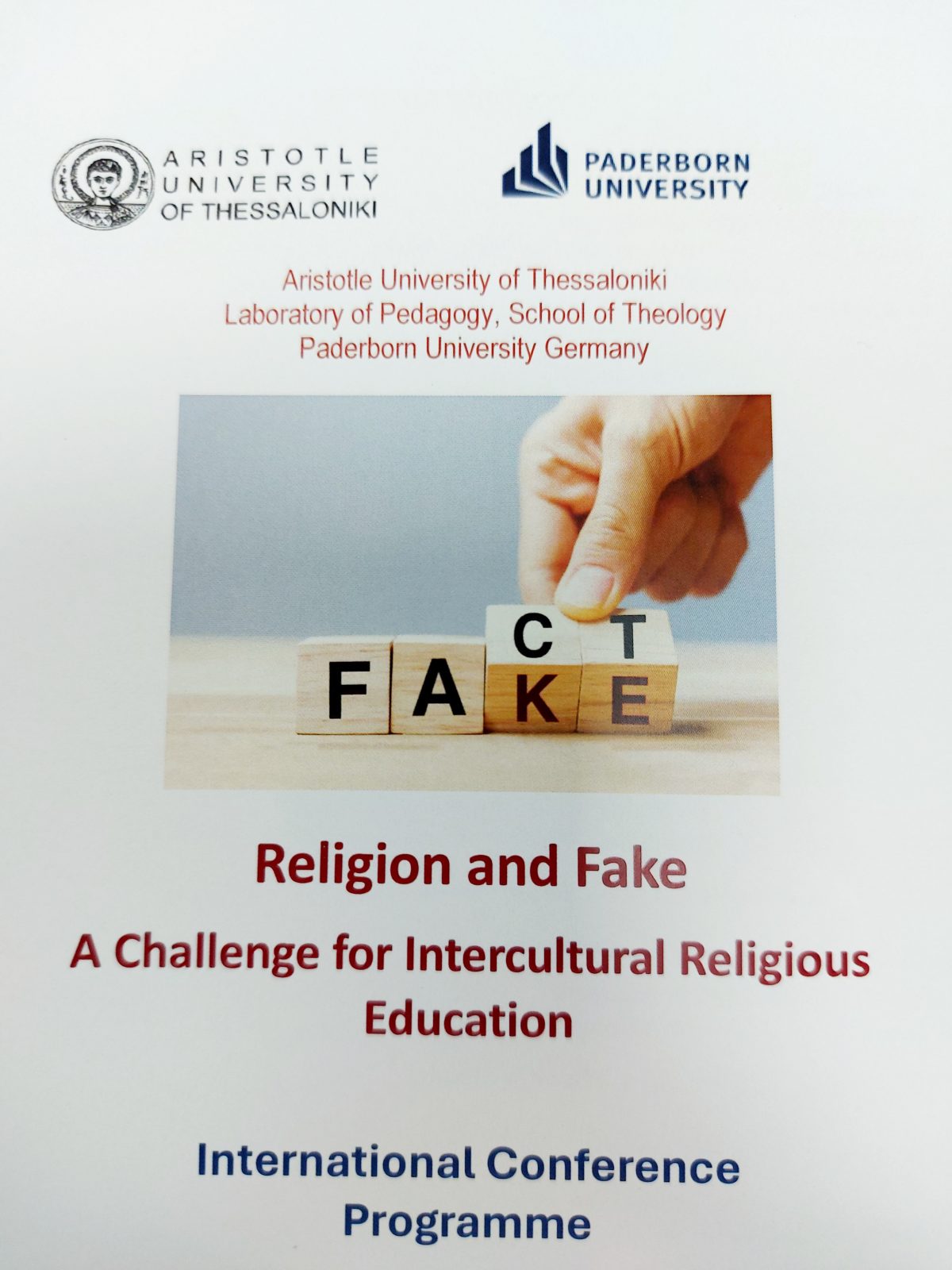 Religion and Fake: International Conference in Thessaloniki