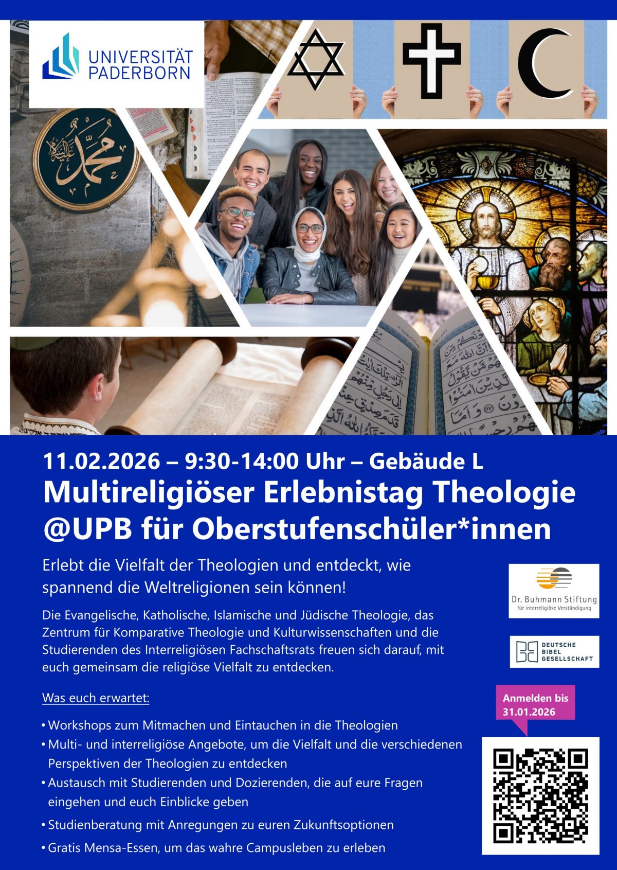 Multireligiöser Erlebnistag am 11. Februar für Schüler*innen